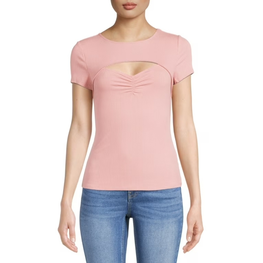 No Boundaries Sweetheart Top Size L In Sandstone Pink